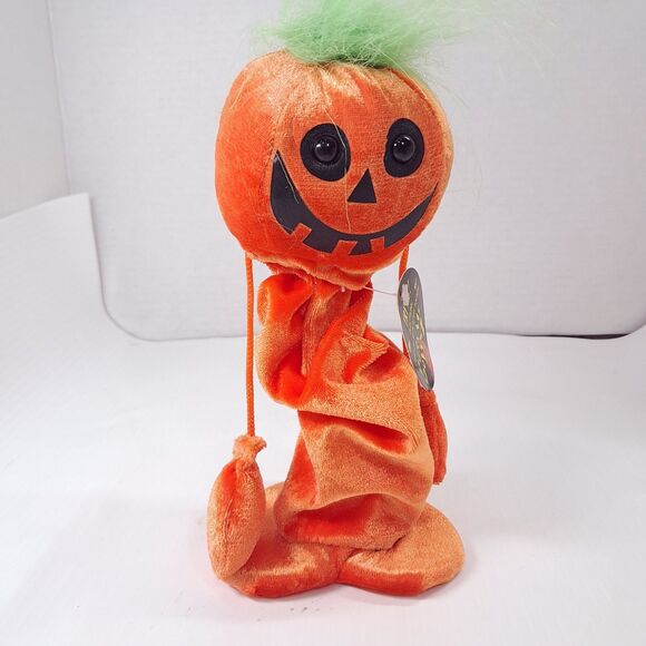 Dan Dee Other - Vintage Dan Dee Pumpkin Spooky Hop & Pop up toy plush Halloween sounds Dandee